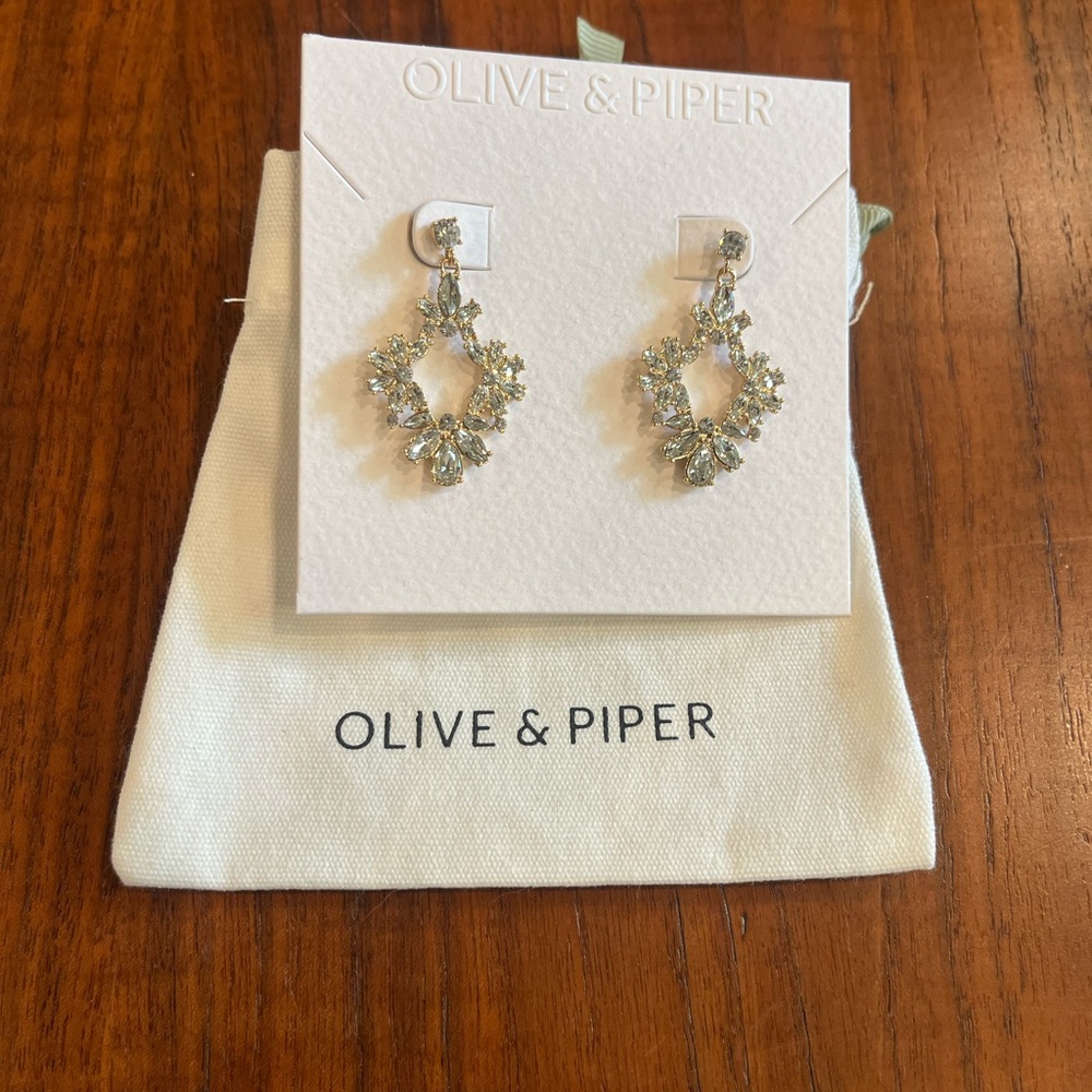 Gold crystal earrings